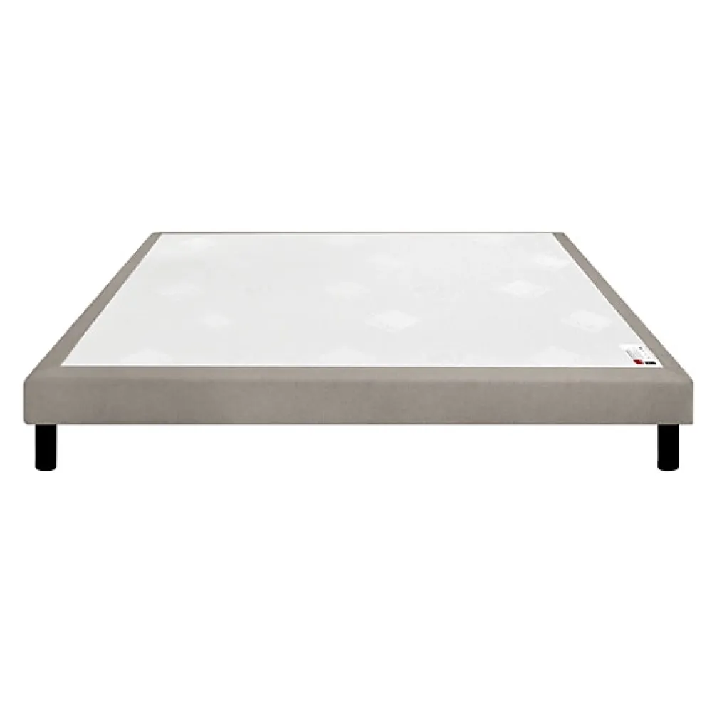 Epeda Sommier CONFORT FERME DECO NATURE 140x200 Chiné Naturel Lattes* Sommier