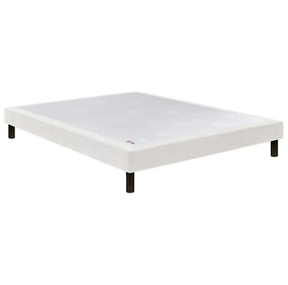 Epeda Sommier CONFORT FERME DECO NATURE 140x200 Chiné Naturel Lattes* Sommier