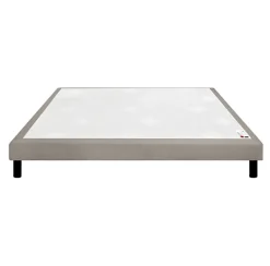 Epeda Sommier CONFORT FERME DECO NATURE 100x200 Tissu gris foncé Lattes* Sommier