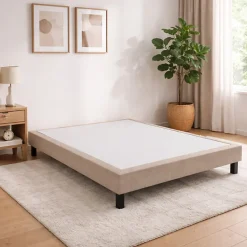 Sommier CONFORT MEDIUM DECO NATURE 140x200 Gris souris Lattes><noscript><img width=