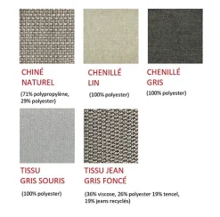 Epeda Sommier CONFORT MEDIUM DECO NATURE 180x200 Tissu gris foncé Lattes* Sommier