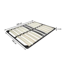 Sommier Ergonomique à Lattes Avec Zone Lombaire Renforcée 200x200 Cm><noscript><img width=