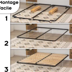 Sommier Ergonomique à Lattes Larges Et Flexibles En Bois De Bouleau 180x200 Cm Sans Pieds>Monmobilierdesign