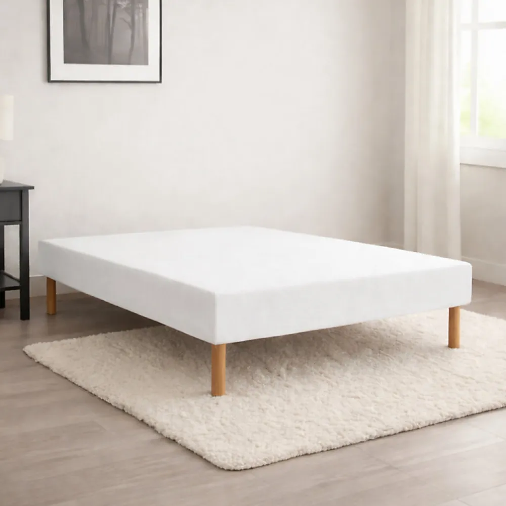 Sommier TRADITION GRAPHIC 19cm Blanc 100x190 Lattes>Essenzia
