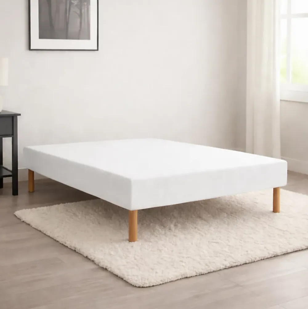 Essenzia Sommier TRADITION GRAPHIC 19cm Blanc 80x220 Lattes* Sommier