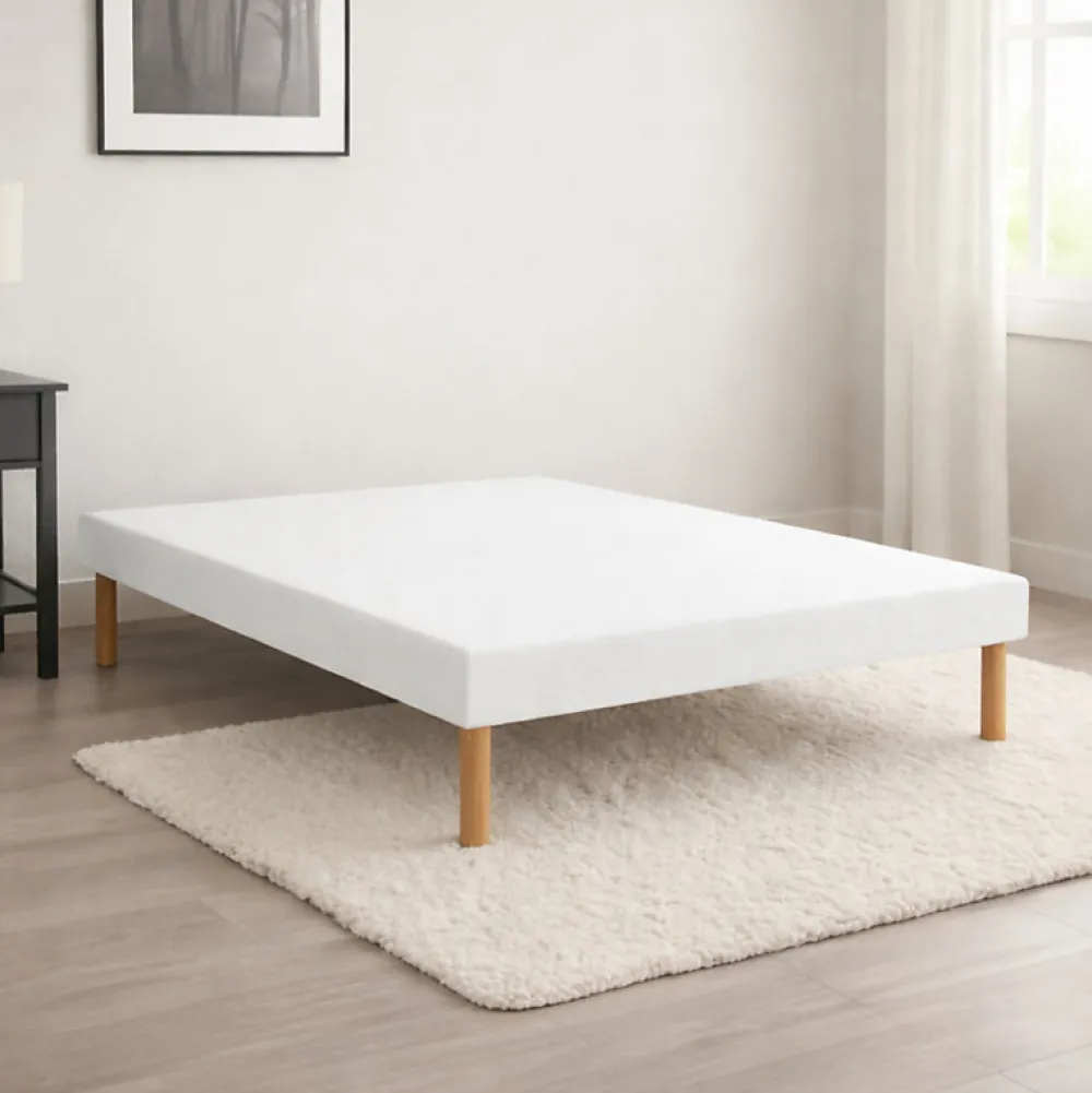Sommier TRADITION GRAPHIC 13cm Blanc 160x200 Lattes>Essenzia Discount