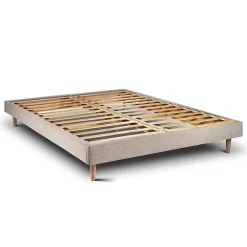 Sommier Kit Tissu Beige brun 140x200 H29cm>Sommeil De Plomb Hot