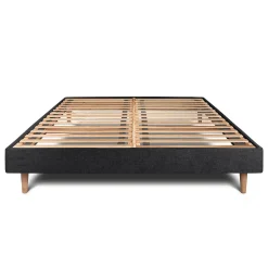 Sommier Kit Tissu Noir 180x200 H29cm><noscript><img width=