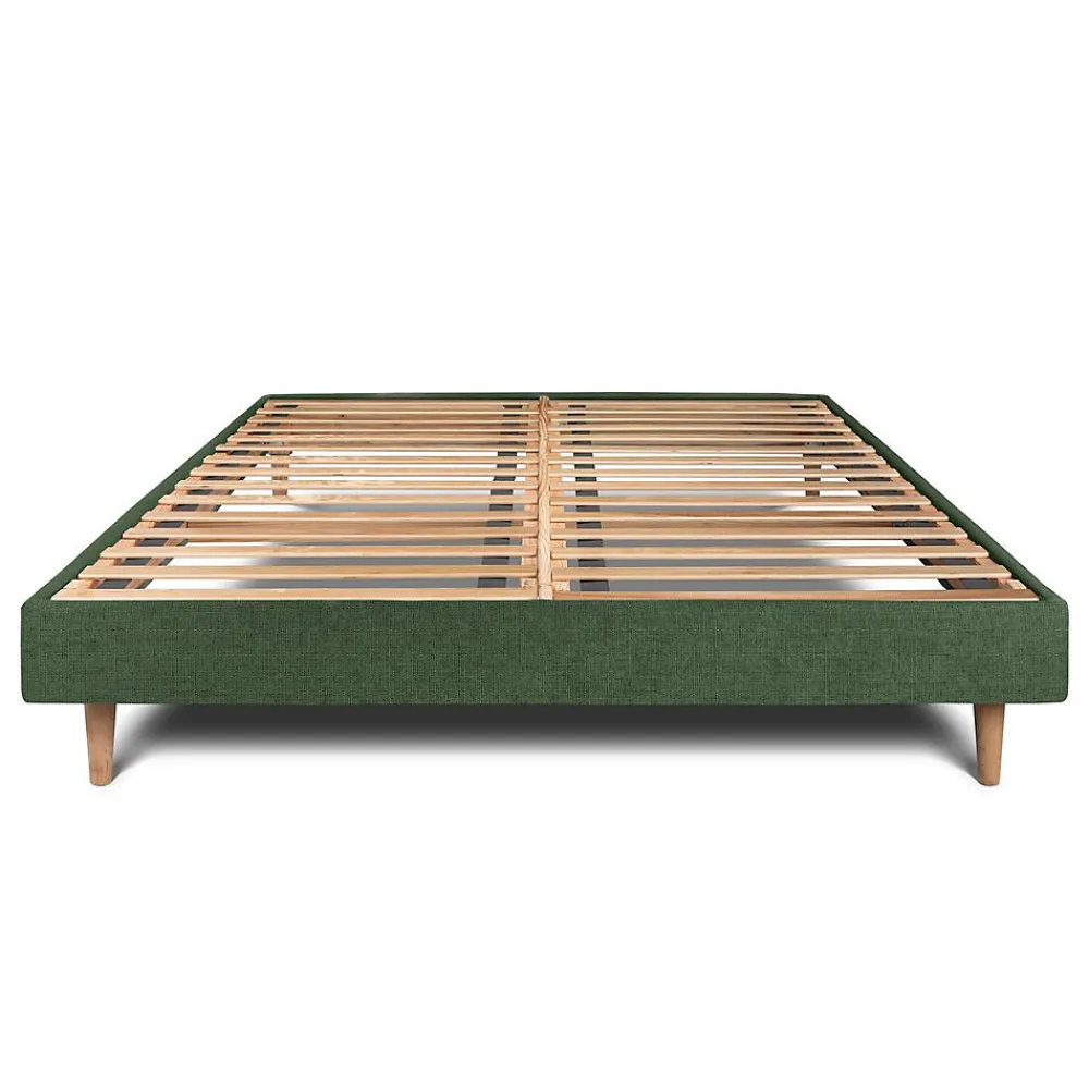 Sommier Kit Tissu Vert 135x190 H29cm>Sommeil De Plomb New