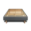 Sommier Kit Velours Gris anthracite 90x190 H29cm>Sommeil De Plomb New