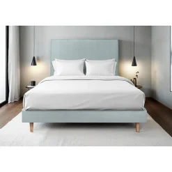 Sommier Kit Velours Gris bleuté 140x190 H29cm>Sommeil De Plomb Hot