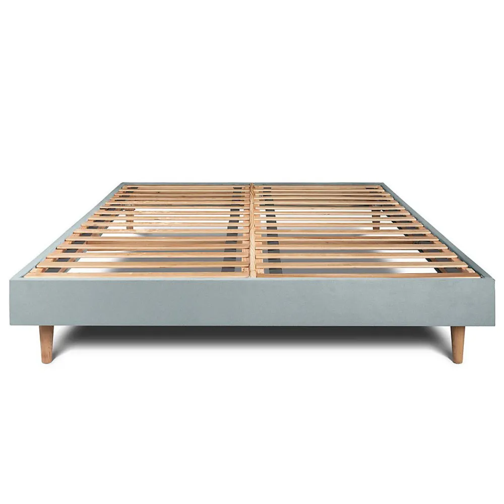 Sommier Kit Velours Gris bleuté 140x190 H29cm>Sommeil De Plomb Hot