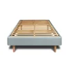 Sommier Kit Velours Gris bleuté 90x200 H29cm>Sommeil De Plomb