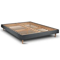Sommeil De Plomb Sommier Kit Velours Gris anthracite 150x200 H29cm* Sommier