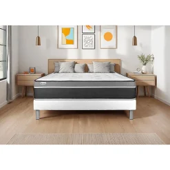 Vitalit Sommier KIT VITAL'SOM Blanc 140 x 200 cm* Sommier
