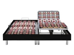 Sommier électrique de relaxation déco 2x65 plots - 2 x 80 x 200 cm - Noir - NAFURI de YSMÉE><noscript><img width=