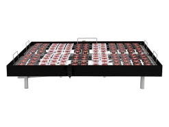 Sommier électrique de relaxation déco 2x65 plots - 2 x 80 x 200 cm - Noir - NAFURI de YSMÉE><noscript><img width=