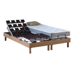 Sommier électrique matelas mousse mémoire forme 2x90 x200>Idliterie Best