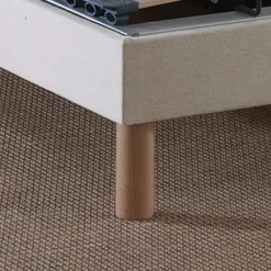 Sommier électrique relaxation lattes lisse beige 90x200><noscript><img width=