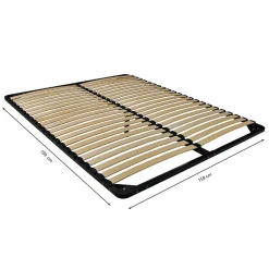 Sommier Métal RENO22 160x200+ 1 pied amovible / Noir><noscript><img width=