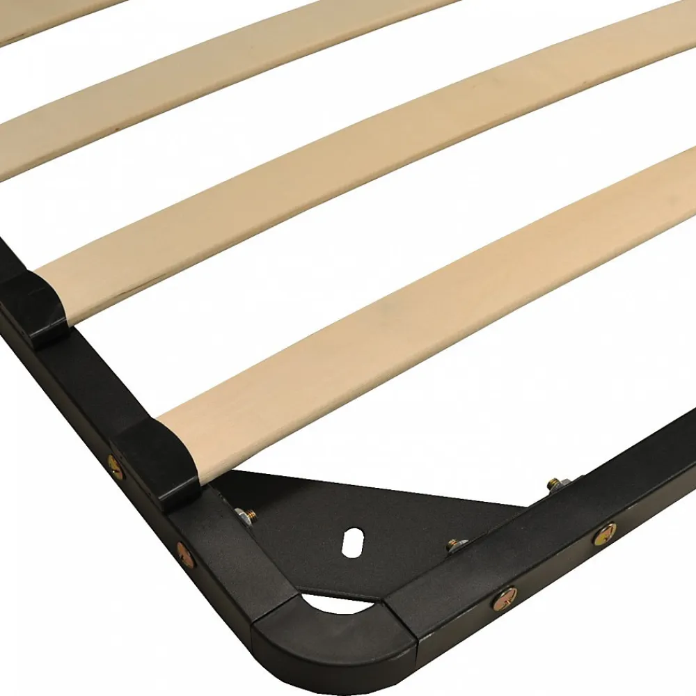 Weber Industries Sommier Métal RENO 160x200 cm + 1 pied amovible / Noir* Sommier