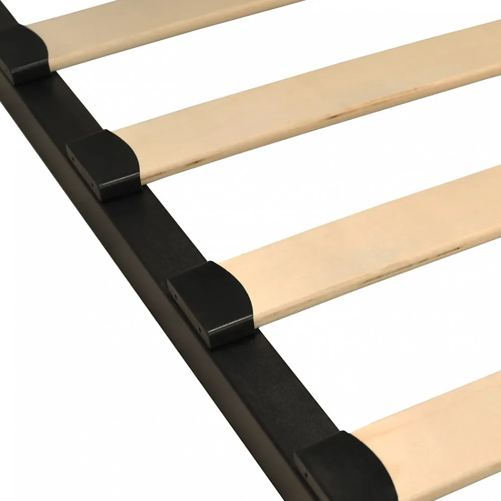 Weber Industries Sommier Métal RENO 160x200 cm + 1 pied amovible / Noir* Sommier