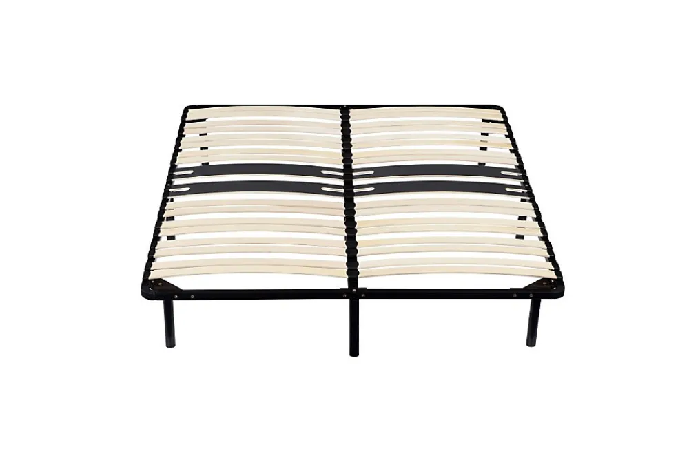 Sommier Renforce 120x190 cm - Cadre a Lattes 29 cm - Compatible avec Tous Matelas - Metal Epaisseur 1,4 mm - 18 Lattes en 9 mm - C>Nuits D'Or Hot