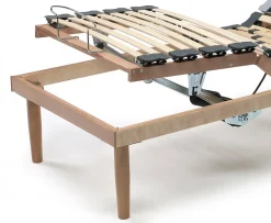 Sommier simple Dbuz, sommier à lattes en bois avec moteur, sommier orthopédique inclinable motorisé, 80x190h 34 cm><noscript><img width=