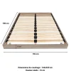 Weber Industries Sommier sur pied SOMKIT 160x200 / Décor Chêne grisé* Sommier