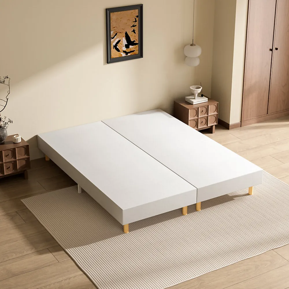 Sommier tapissé 160x200 cm(2x80x200), 12 pieds pour un maintien stable, hauteur 29 cm, housse amovible incluse>Teeno Online