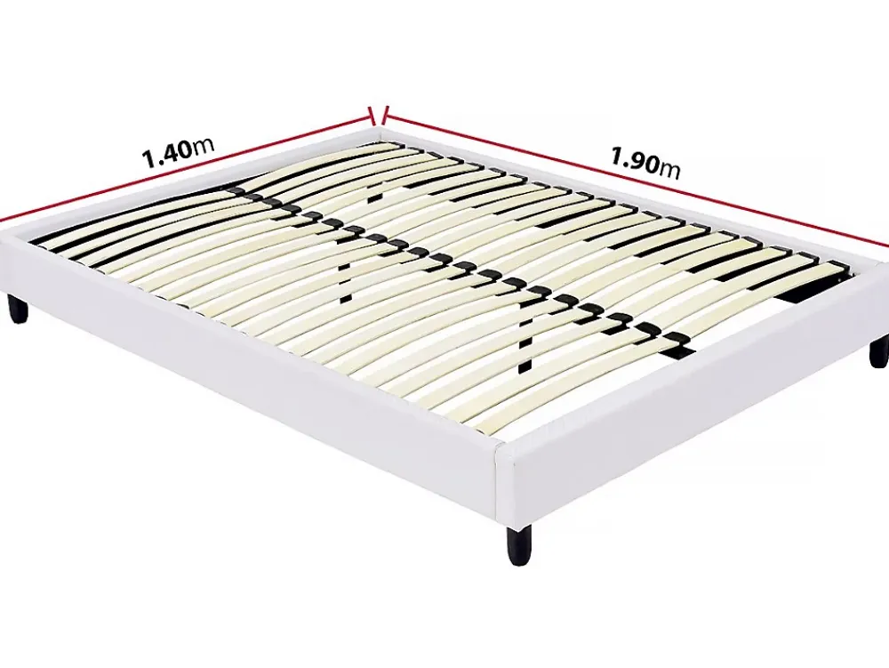 Habitat Et Jardin Sommier tapisser à lattes - 140 x 190 cm - 20 lattes - Blanc* Sommier