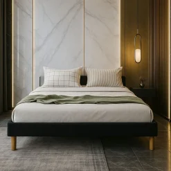 Sommier Tapissier 20 cm 180x200 13 Lattes Montage Rapide et Facile Design Moderne et Esthétique SOMMIER ADRIEN NOIR>King Of Dreams Outlet