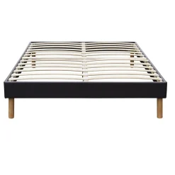 Sommier Tapissier 20 cm 180x200 13 Lattes Montage Rapide et Facile Design Moderne et Esthétique SOMMIER ADRIEN NOIR>King Of Dreams Outlet