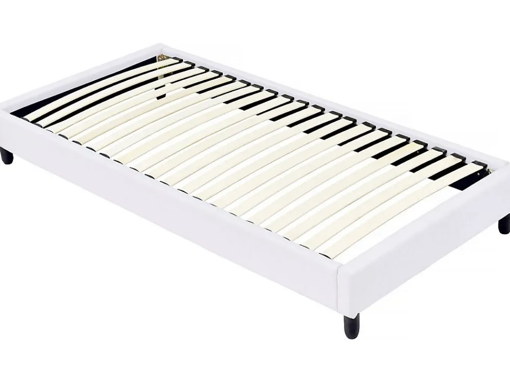 Sommier tapissier à lattes - 90 x 190 cm - 20 lattes - Blanc>Habitat Et Jardin Discount