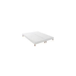 Sommier tapissier à lattes blanc 2x90x200>Idliterie New