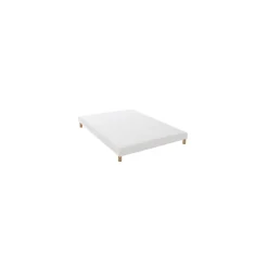 Idliterie Sommier tapissier à lattes blanc 140x190* Sommier