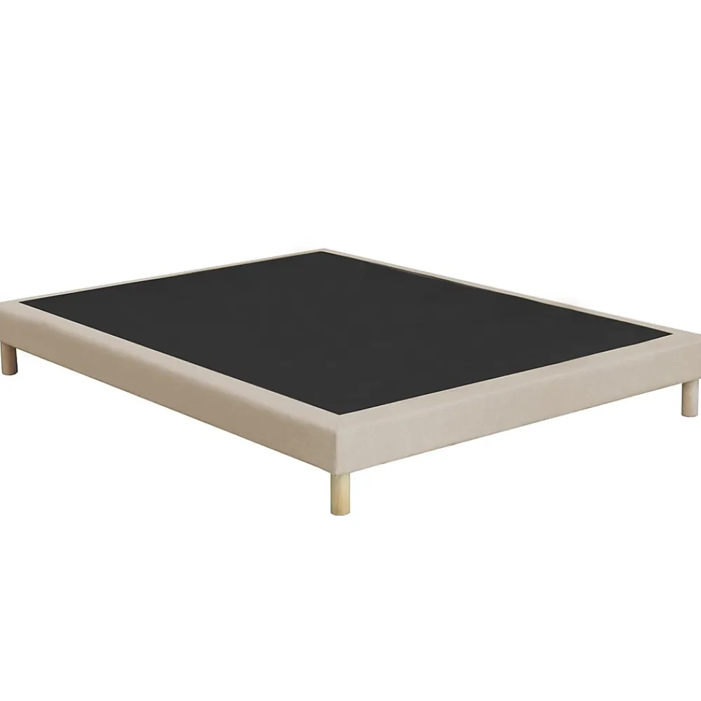 Idliterie Sommier tapissier à lattes fixes 140x200 beige* Sommier
