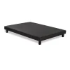 Deko Dream Sommier tapissier a lattes 160 x 200 - Bois massif gris anthracite + pieds - FINLANDEK Rakenne* Sommier