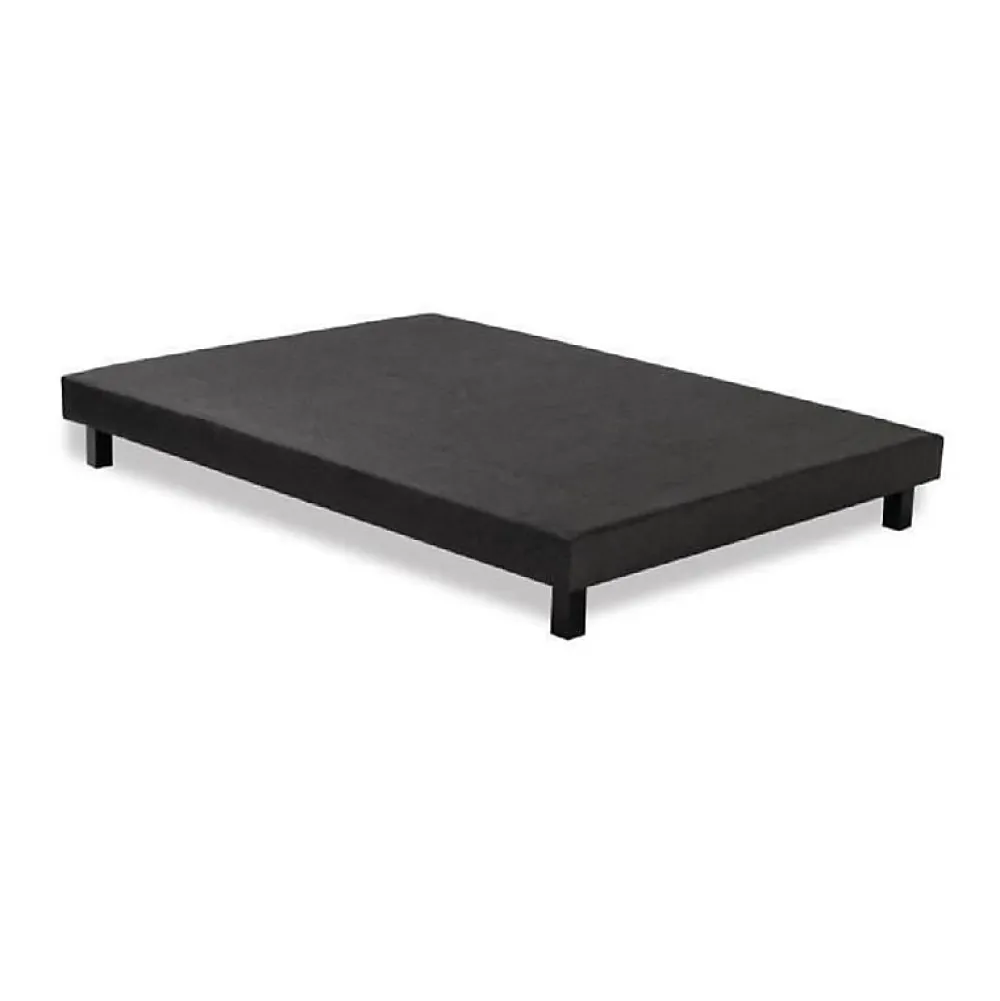 Deko Dream Sommier tapissier a lattes 160 x 200 - Bois massif gris anthracite + pieds - FINLANDEK Rakenne* Sommier