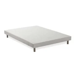 Sommier tapissier a lattes 160 x 200 - Bois massif blanc + pieds - FINLANDEK Rakenne><noscript><img width=