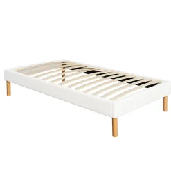 Sommier tapissier blanc - 80x190 cm - pieds de 20 cm - 13 lattes - montage rapide - solide et confortable>King Of Dreams Online