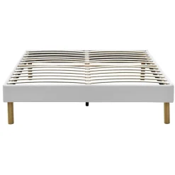 Sommier tapissier blanc - 140x190 cm - soutien ferme - confort optimal - montage rapide et facile - pieds de 20 cm -pour matelas.>King Of Dreams New
