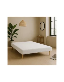 By Sommiflex. Sommier Tapissier Blanc 130x200 Fabrication Française Artisanale* Sommier
