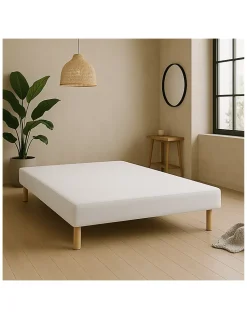By Sommiflex. Sommier Tapissier Blanc 140x190 Conception Française Artisanale* Sommier