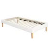 Sommier tapissier blanc 100x200 avec pieds 20 cm - 13 lattes - montage rapide - confort optimal - usage quotidien>King Of Dreams Outlet