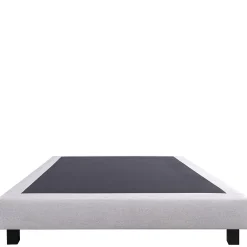 Home Maison Sommier tapissier bois massif gris avec pieds (160x200 cm - Gris)* Sommier