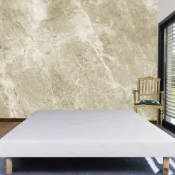 Sommier tapissier bois massif blanc avec pieds (140x190 cm - Blanc)>Home Maison