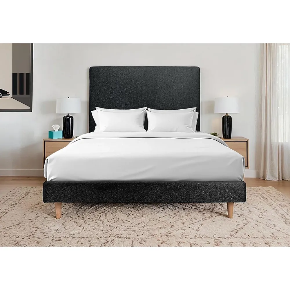 Sommeil De Plomb Sommier Tapissier Bouclette Noir 135x190 H29cm* Sommier