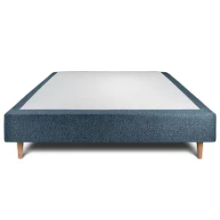 Sommier Tapissier Bouclette Bleu 160x200 H35cm><noscript><img width=