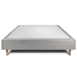 Sommier Tapissier Bouclette Gris 135x190 H35cm><noscript><img width=